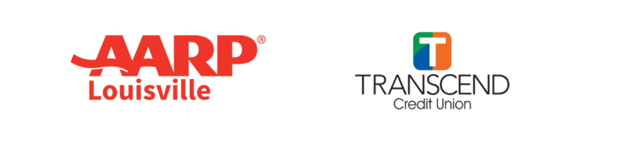 AARP Louisville and Transcend Credit Union logos